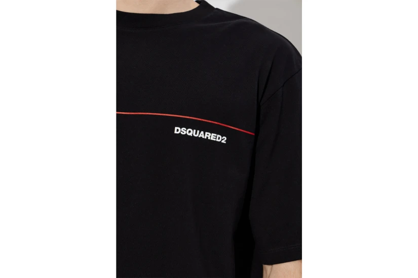 Dsquared2 Loose Fit Ανδρικό Κοντομάνικο T-Shirt Μαύρο