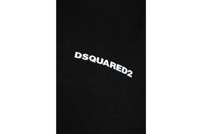 Dsquared2 Tennis Fit Ανδρικό Κοντομάνικο Polo T-Shirt Μαύρο