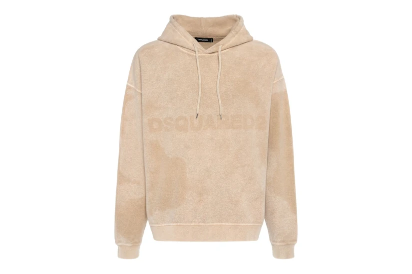 Dsquared2 Ανδρικό Φούτερ με Κουκούλα Εκρού