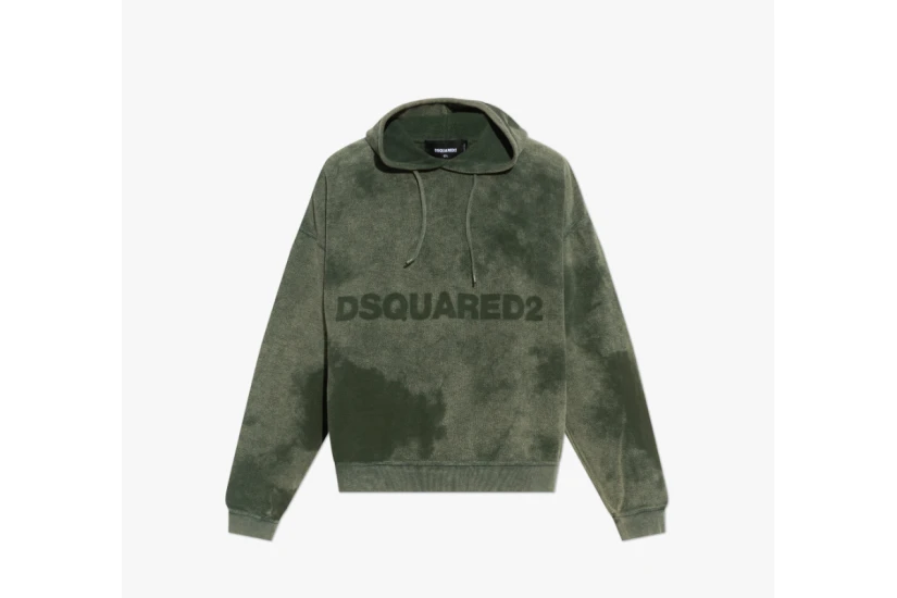 Dsquared2 Relax Fit Ανδρικό Φούτερ Με Κουκούλα Πράσινο