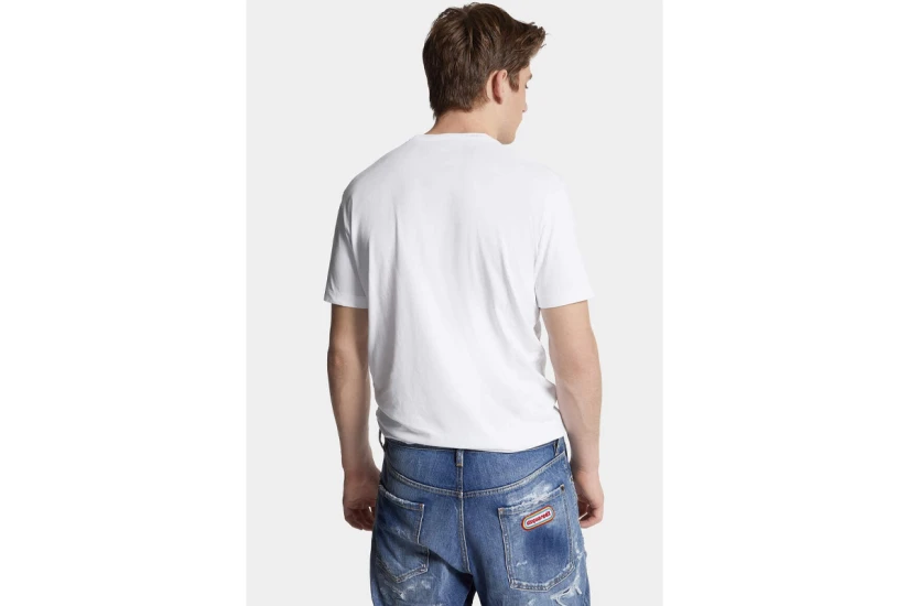 Dsquared2 Cool Fit Tee Ανδρικό Κοντομάνικο T-Shirt Λευκό