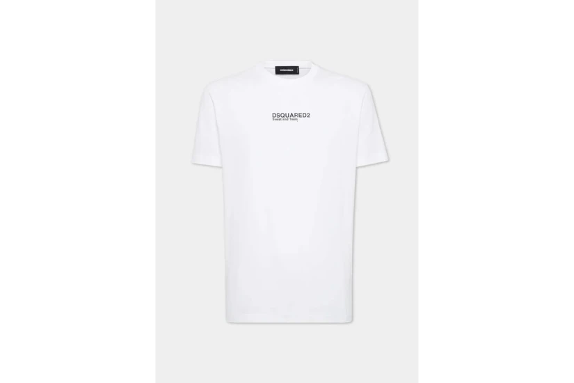 Dsquared2 Cool Fit Tee Ανδρικό Κοντομάνικο T-Shirt Λευκό
