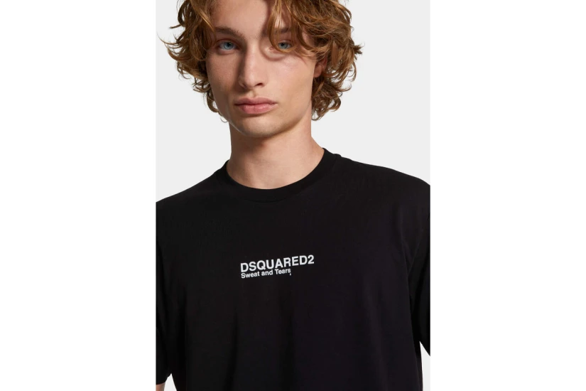 Dsquared2 Cool Fit Tee Ανδρικό Κοντομάνικο T-Shirt Μαύρο