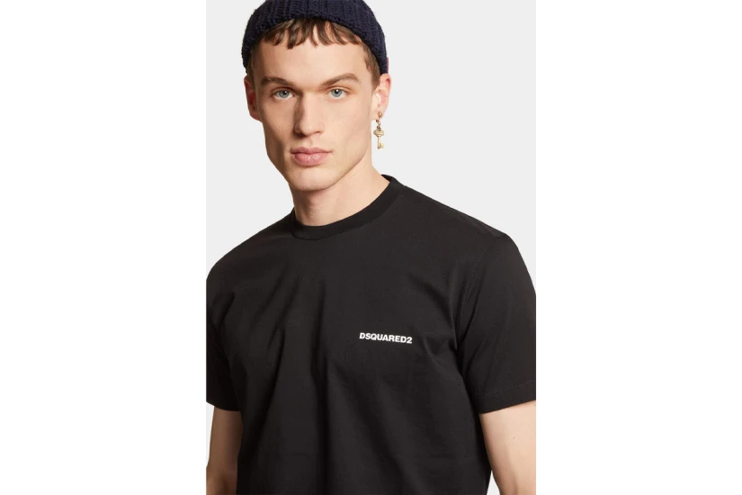 Dsquared2 Ceresio Map Cool Fit Ανδρικό Κοντομάνικο T-Shirt Μαύρο