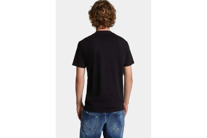 Dsquared2 Cool Fit Logo Patch Ανδρικό Κοντομάνικο T-Shirt Μαύρο