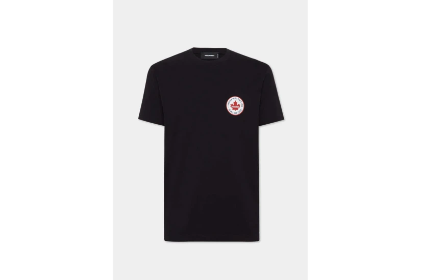 Dsquared2 Cool Fit Logo Patch Ανδρικό Κοντομάνικο T-Shirt Μαύρο