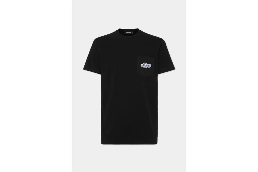 Dsquared2 Cool Fit Chest Pocket Ανδρικό Κοντομάνικο T-Shirt Μαύρο