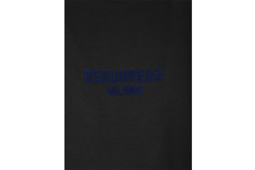 Dsquared2 Loose Fit Logo Ανδρικό Κοντομάνικο T-Shirt Μαύρο