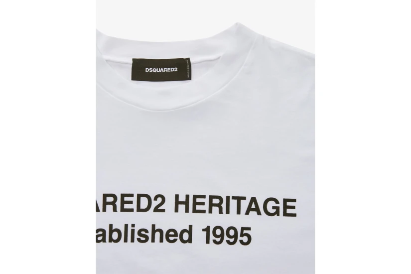 Dsquared2 Loose Fit Heritage Ανδρικό Κοντομάνικο T-Shirt Λευκό