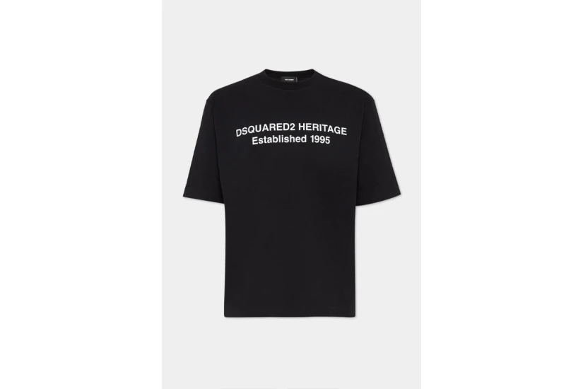Dsquared2 Loose Fit Heritage Ανδρικό Κοντομάνικο T-Shirt Μαύρο