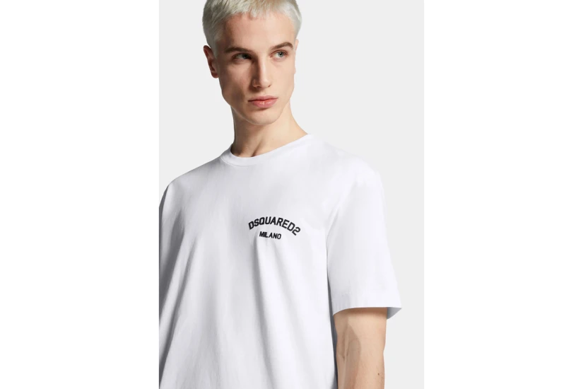 Dsquared2 Milano Ανδρικό Κοντομάνικο T-Shirt Λευκό