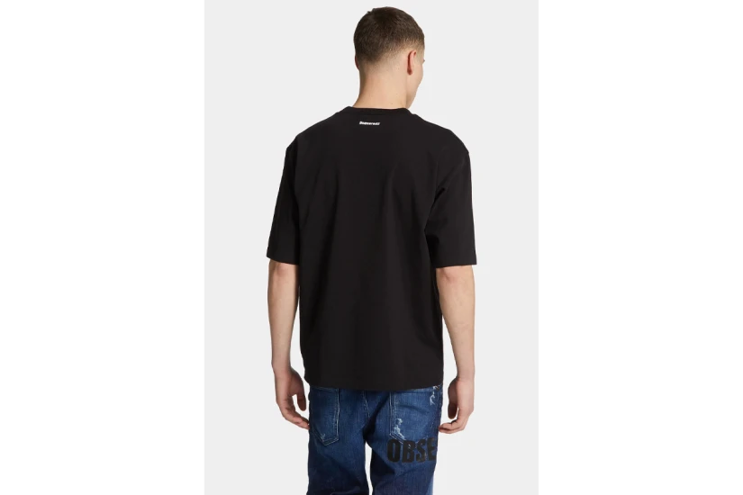 Dsquared2 Obsessed2 Loose Fit Ανδρικό Κοντομάνικο T-Shirt Μαύρο