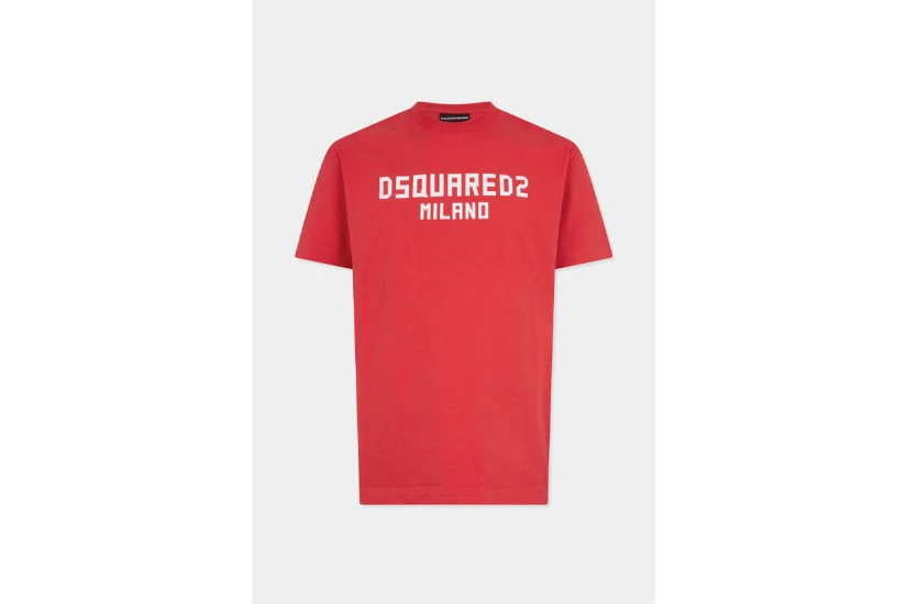 Dsquared2 Milano Cool Fit Ανδρικό Κοντομάνικο T-Shirt Κόκκινο