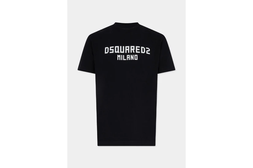 Dsquared2 Milano Cool Fit Ανδρικό Κοντομάνικο T-Shirt Μαύρο