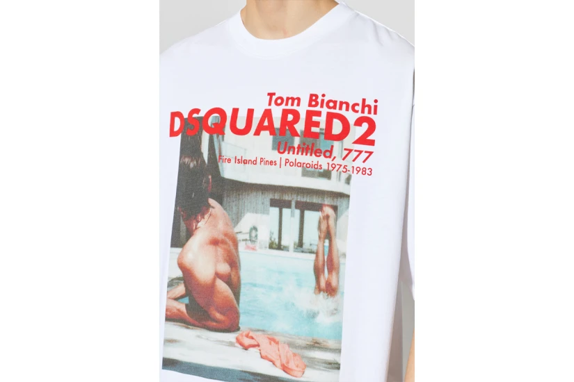 Dsquared2 X Tom Bianchi Ανδρικό Κοντομάνικο T-Shirt Λευκό
