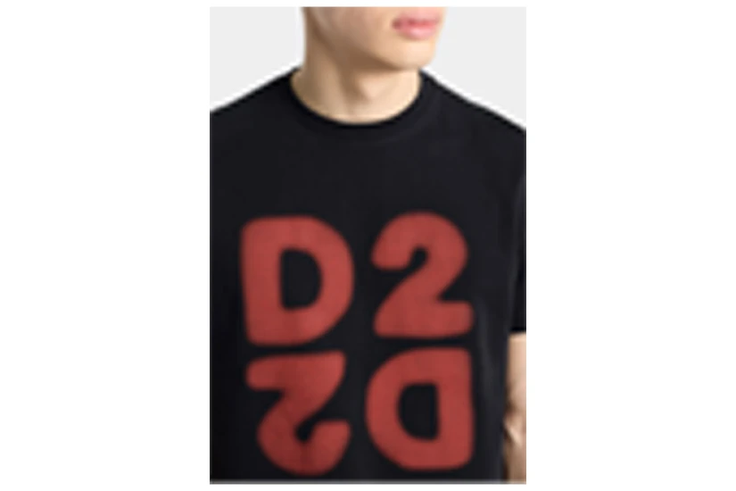 Dsquared2 D2 Upside Down Cool Fit Ανδρικό Κοντομάνικο T-Shirt Μαύρο, Κόκκινο