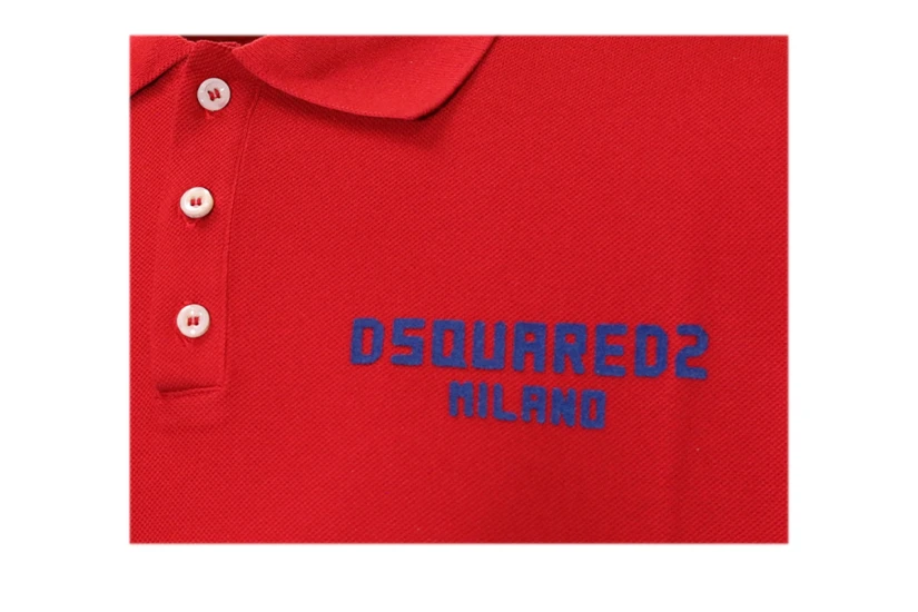 Dsquared2 Milano Tennis Fit Ανδρικό Κοντομάνικο Polo Κόκκινο
