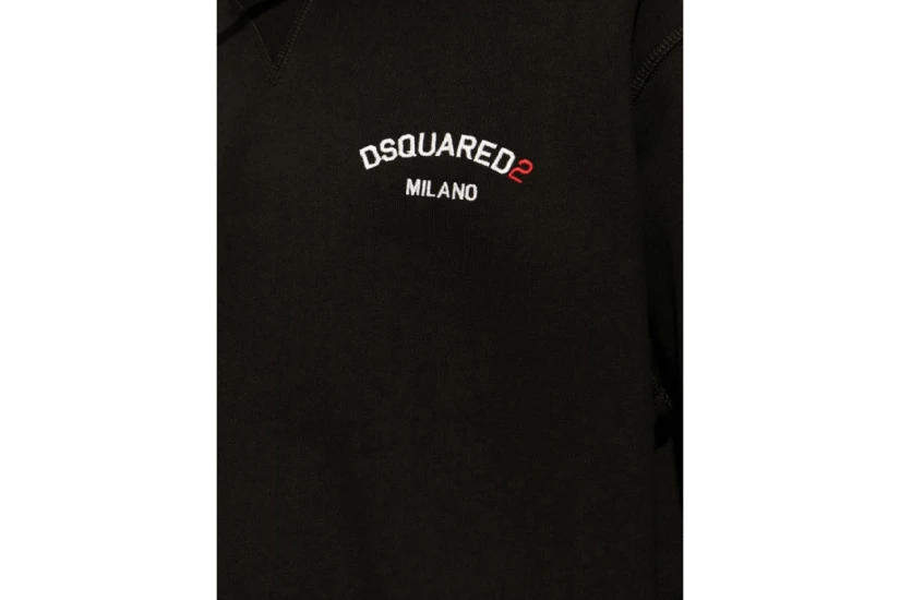 Dsquared2 Cool Fit Ανδρικό Φούτερ με Κουκούλα Μαύρο