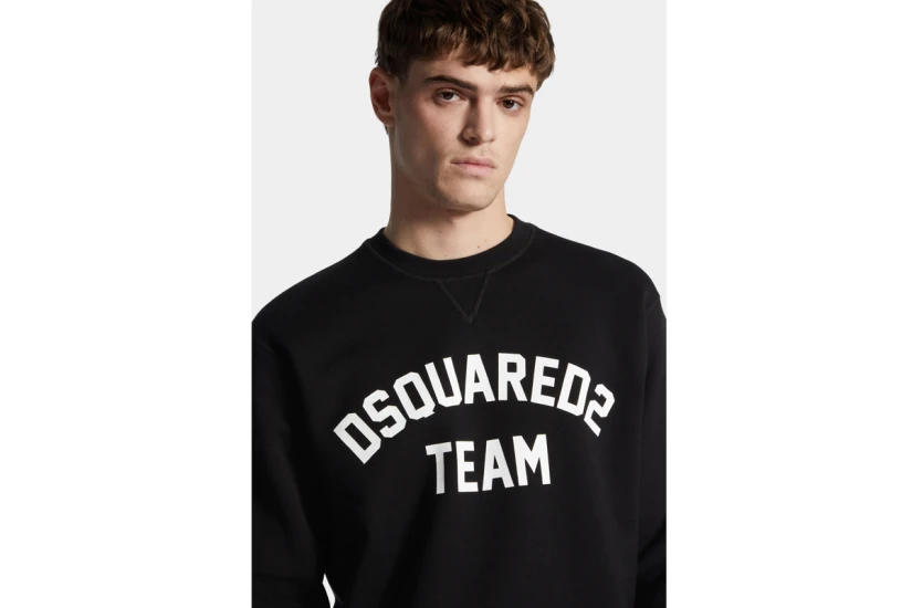 Dsquared2 Cool Fit Team Ανδρική Μακρυμάνικη Μπλούζα Μαύρη