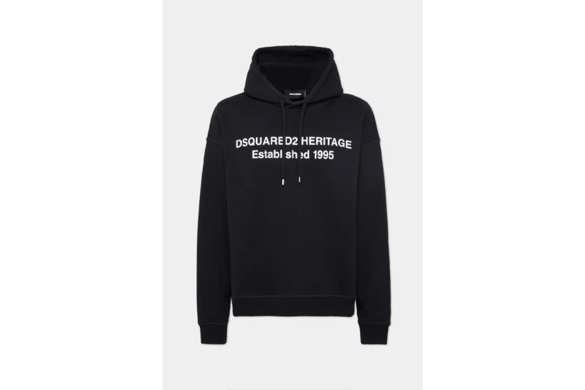 Dsquared2 Heritage Ανδρικό Φούτερ με Κουκούλα Μαύρο