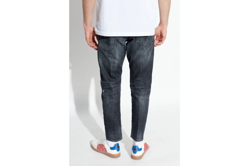 Dsquared2 Slim Twist Ανδρικό Παντελόνι Τζιν Μαύρο