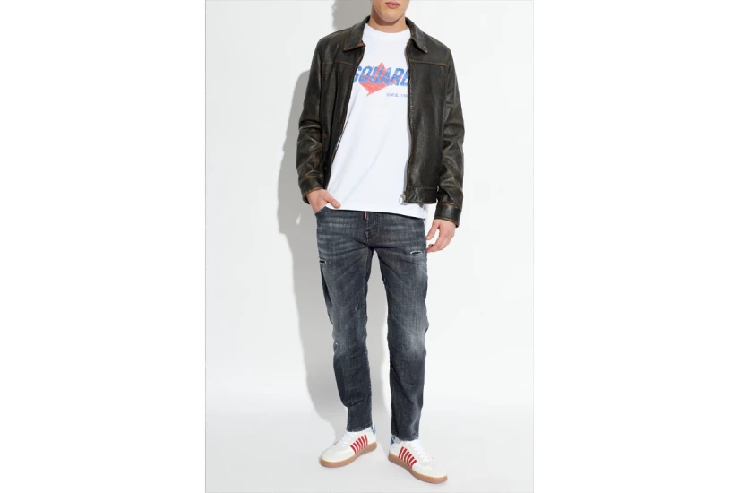 Dsquared2 Slim Twist Ανδρικό Παντελόνι Τζιν Μαύρο