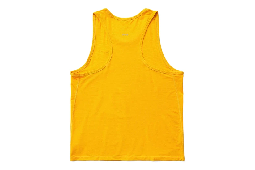 Saucony Stopwatch Singlet Ανδρική Αμάνικη Μπλούζα Μουσταρδί