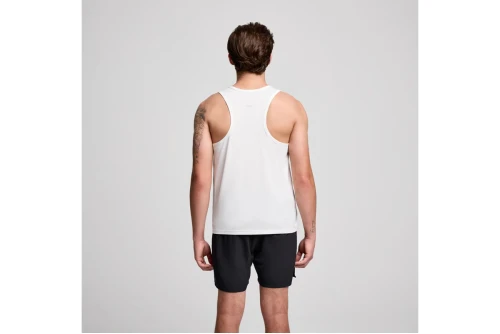 Saucony Stopwatch Singlet Μπλούζα Αμάνικη Ανδρική (SAM800375-WH)