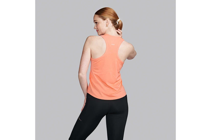 Saucony Stopwatch Singlet Γυναικεία Αμάνικη Μπλούζα Σομόν