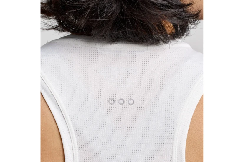 Saucony Stopwatch Singlet Γυναικεία Αμάνικη Μπλούζα Λευκή