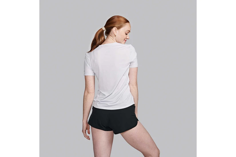 Saucony Stopwatch Γυναικείο Κοντομάνικο T-Shirt Λιλά