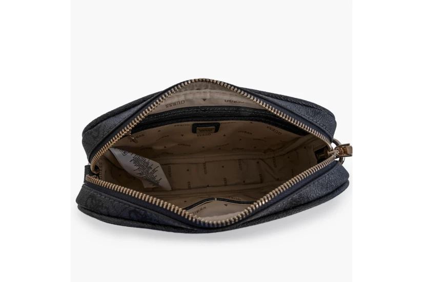 Guess Meridian Ii Τσαντάκι Χιαστί - Ώμου (SG697414 COAL LOGO)