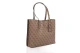 Guess Meridian II 4G Logo Γυναικεία Τσάντα Tote Καφέ, Μπεζ
