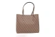Guess Meridian II 4G Logo Γυναικεία Τσάντα Tote Καφέ, Μπεζ