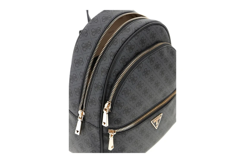Guess Manhattan II Γυναικεία Casual Τσάντα Πλάτης Ανθρακί, Μαύρο