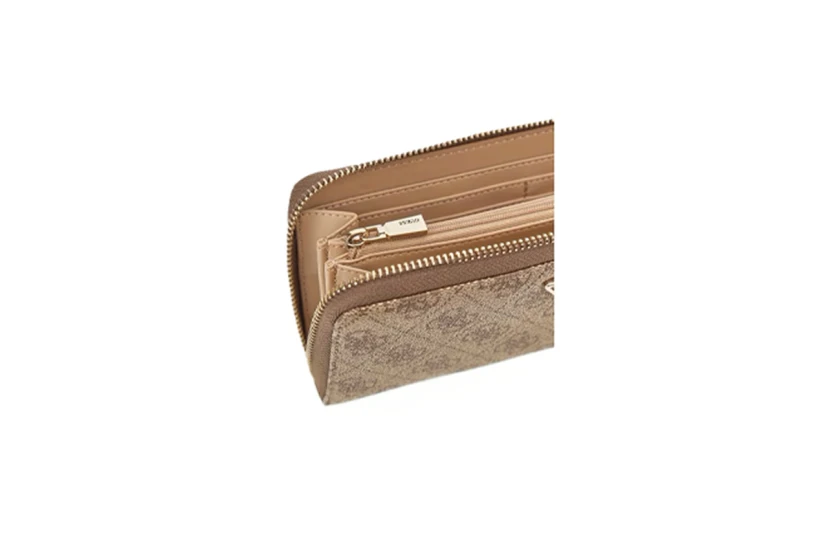 Guess Laurel II SLG Γυναικείο Πορτοφόλι Μπεζ, Καφέ