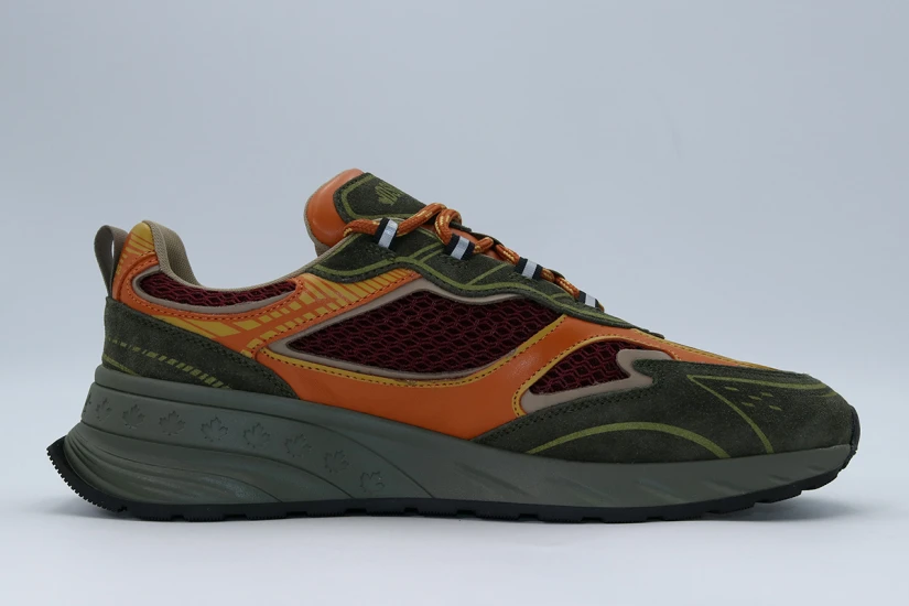Dsquared2 Sprinter Ανδρικά Sneakers Χακί, Πορτοκαλί, Βυσσινί