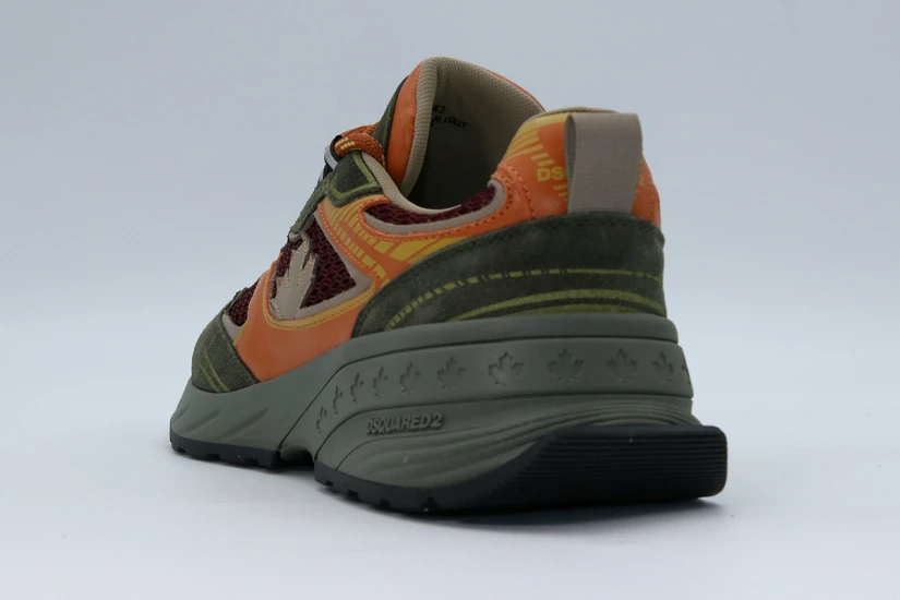 Dsquared2 Sprinter Ανδρικά Sneakers Χακί, Πορτοκαλί, Βυσσινί