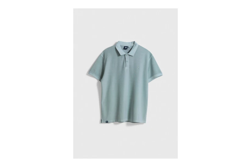 Blue Banana Mist Nature Washed Ανδρικό Κοντομάνικο Polo T-Shirt Μέντα