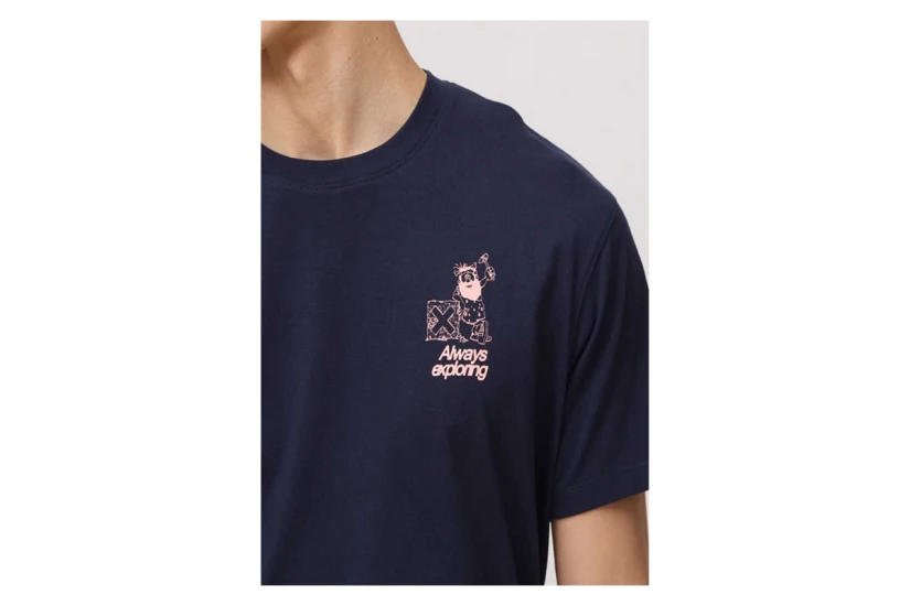 Blue Banana Navy Carven Ανδρικό Κοντομάνικο T-Shirt Μπλε Σκούρο, Ροζ