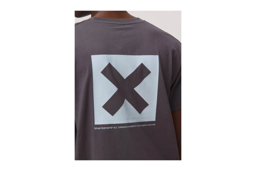 Blue Banana Anthracite Nature Ανδρικό Κοντομάνικο T-Shirt Ανθρακί, Σιέλ
