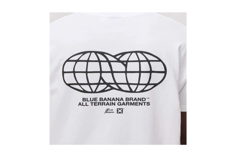Blue Banana Black Universal Ανδρικό Κοντομάνικο T-Shirt Λευκό, Μαύρο