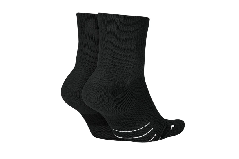 Nike Multiplier Unisex Κοντές Κάλτσες Μαύρες 2 Ζευγάρια