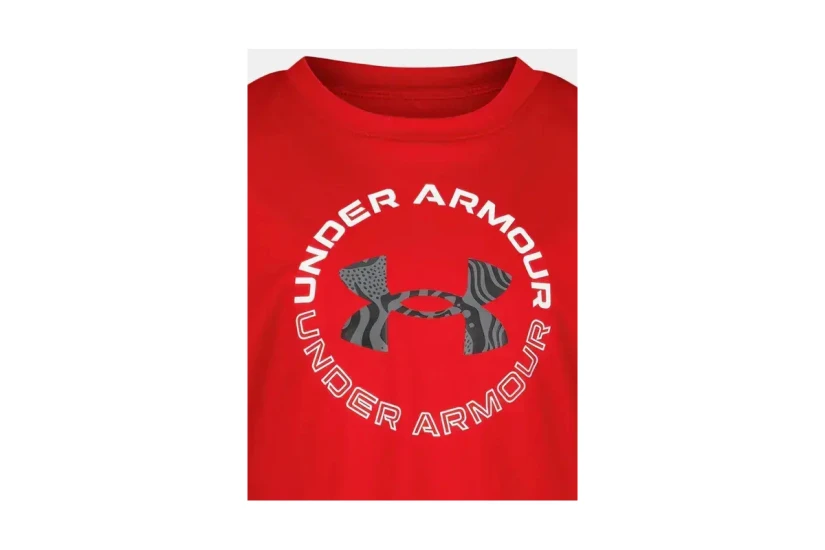 Under Armour Tech Printed Παιδικό Σετ Κοντομάνικη Μπλούζα - Σορτς Κόκκινο, Μαύρο