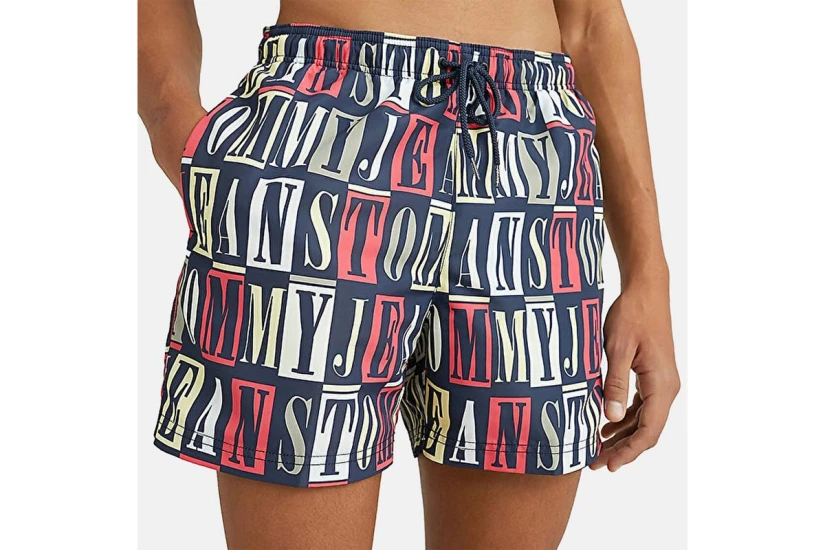 Tommy Jeans Medium Drawstring Print Ανδρικό Μαγιό Σορτς Πολύχρωμο