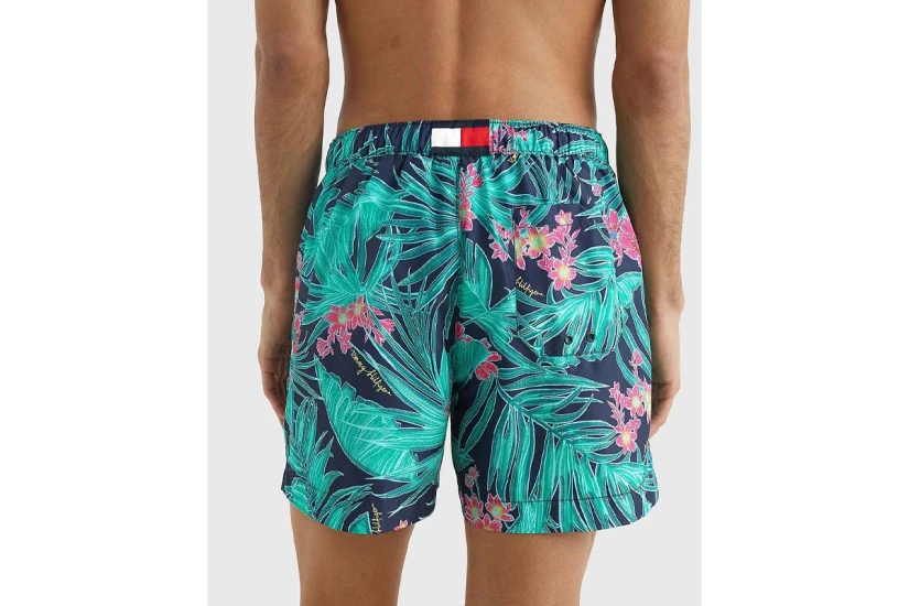 Tommy Jeans Medium Drawstring Print Ανδρικό Μαγιό Σορτς Πολύχρωμο