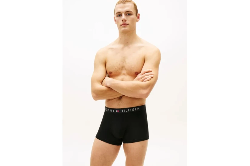 Tommy Jeans Original Logo Waistband Ανδρικά Εσώρουχα Boxer Μαύρα 3-Τεμάχια