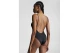 Tommy Jeans One Piece Γυναικείο Ολόσωμο Μαγιό Μαύρο