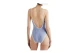Tommy Jeans One Piece Γυναικείο Ολόσωμο Μαγιό Γαλάζιο, Λευκό