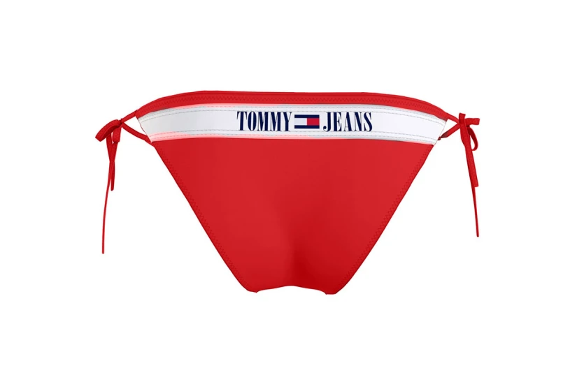 Tommy Jeans Side Tie Γυναικείο String Μαγιό Bikini Bottom Κόκκινο